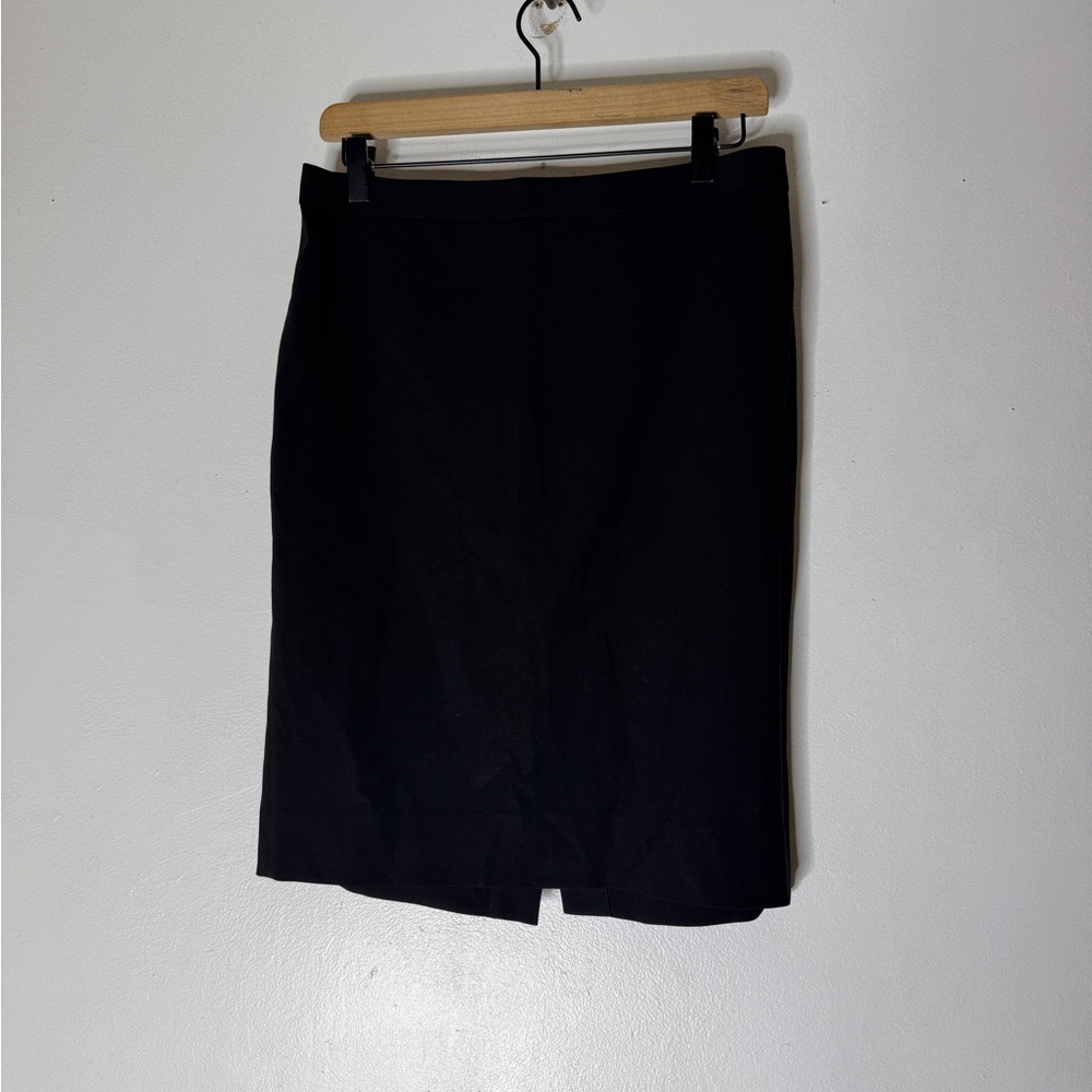 J Crew 365 Italian Wool‎ Black Pencil Skirt Size 4